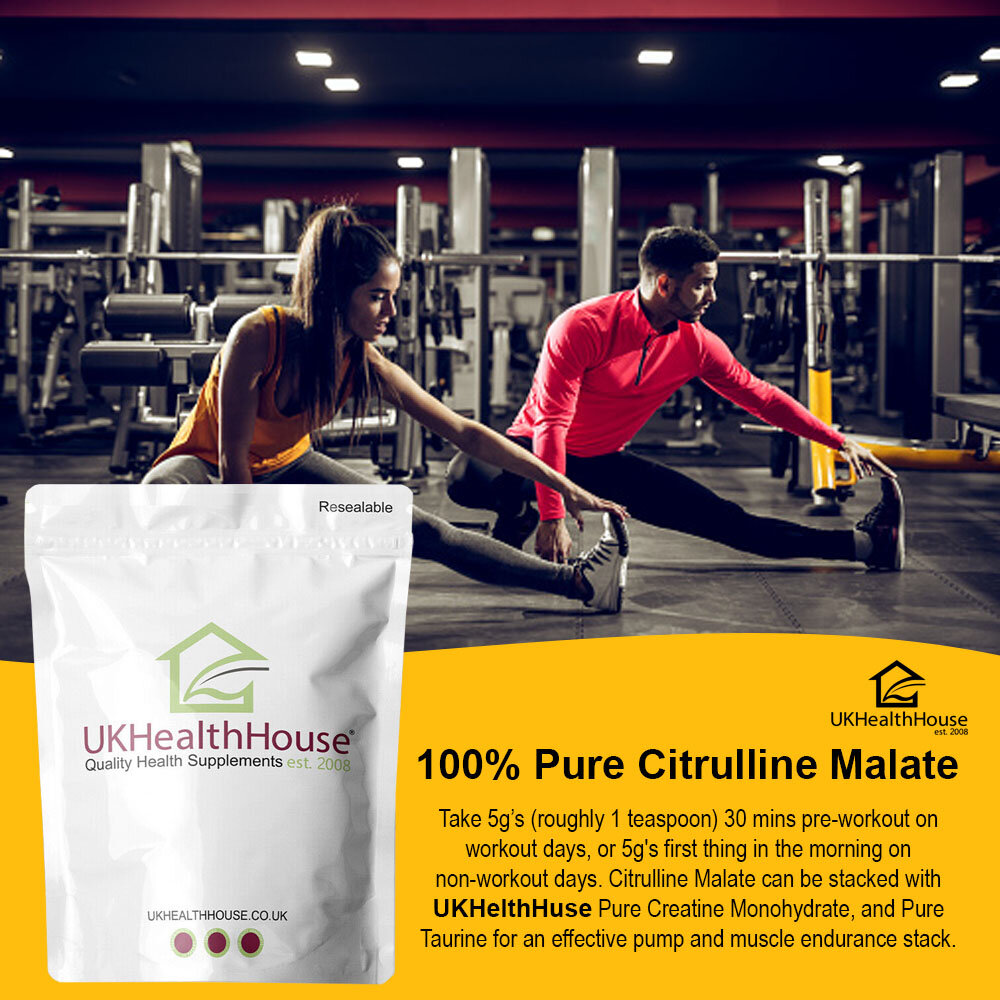 Pure Citrulline Malate Powder - 250g | Pre Workout | Nitric Oxide Pump
